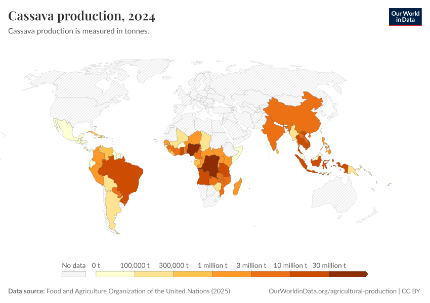 A thumbnail of the "Cassava production" chart